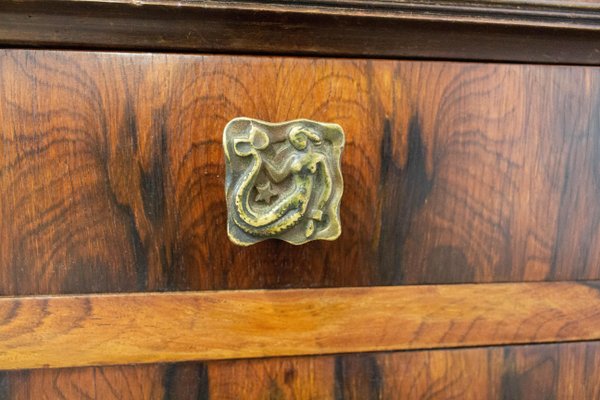 French Mahogany Nightstand, 1940s-RIU-795505