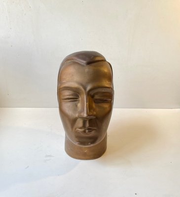 French Male Mannequin Head Hat Stand, 1930s-LCR-1377387