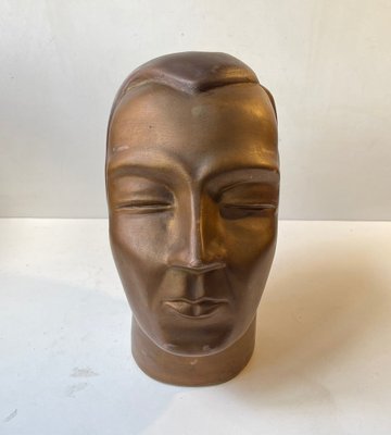 French Male Mannequin Head Hat Stand, 1930s-LCR-1377387