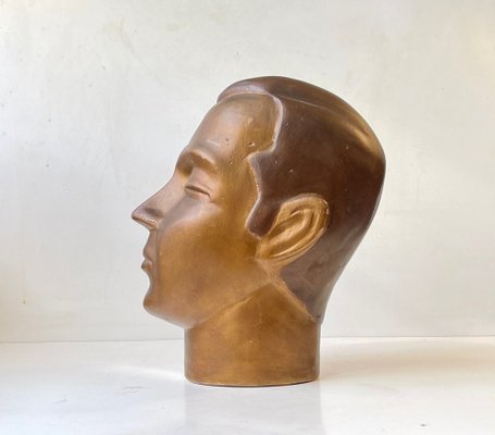 French Male Mannequin Head Hat Stand, 1930s-LCR-1377387