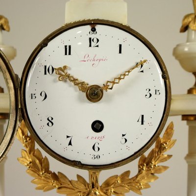 French Marble & Gilded Bronze Table Clock from Léchopié à Paris, 1700s-VMM-765841