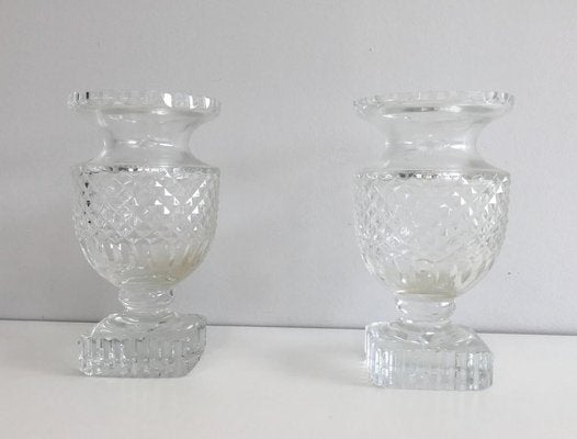 French Medicis Style Crystal Vases, 1900s, Set of 2-BA-766227