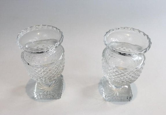 French Medicis Style Crystal Vases, 1900s, Set of 2-BA-766227