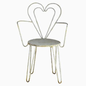 French Metal Heart Chair attributed to Mathieu Matégot, 1950s-GXL-1732342