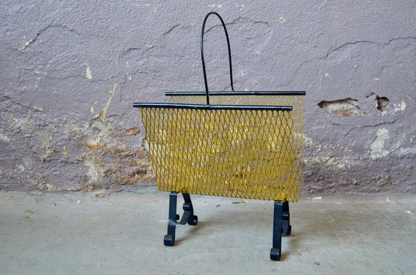 French Metal Magazine Rack, 1950s-AIU-897036