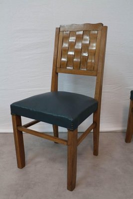 French Mid-Century Dining Chairs, 1950s, Set of 6-RIU-1329311