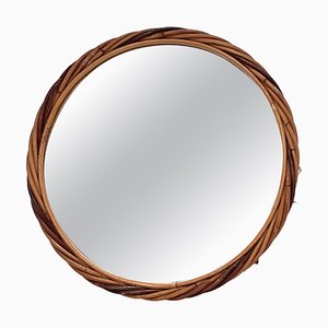 French Mirror in Reed Rattan, 1960-UR-1293629