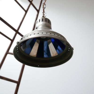 French Mirrored 2-Colored Glass Ceiling Lamp, 1930s-JRP-847690