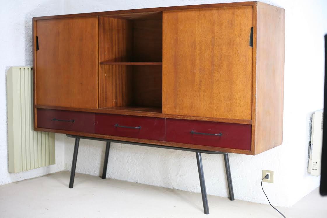 French Model Hutch 102 Cabinet by Janine Abraham for Meubles TV, 1953