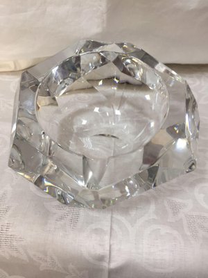 French Modern Faceted Ashtray in Baccarat Crystal, 20th Century-HQI-1335161