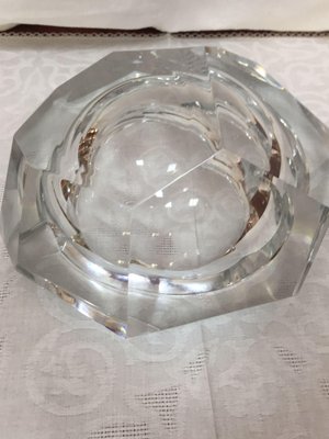 French Modern Faceted Ashtray in Baccarat Crystal, 20th Century-HQI-1335161