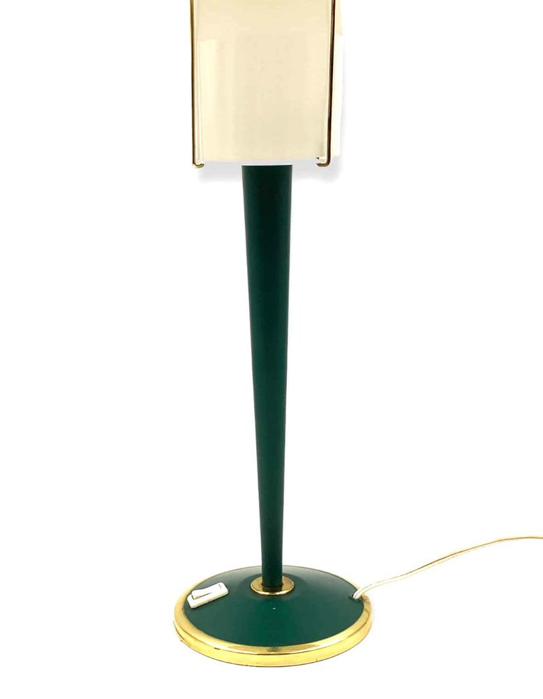 French Modern Petrol Green Table Lamp, 1960s