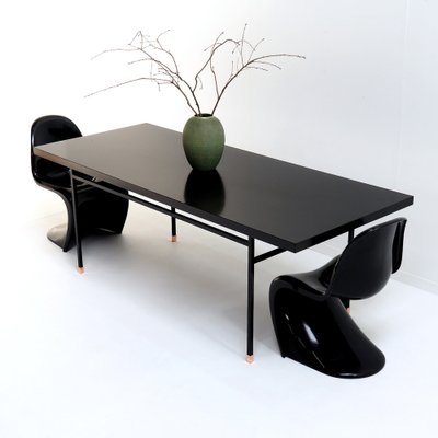 French Modern Table in Black by Paul Geoffroy-SV-1339330