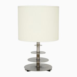 French Modernist Nickel Plated Table Lamp, 1930s-WCH-1096031