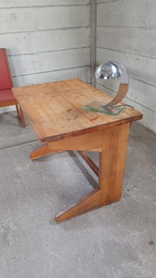 French Modernist Pine Desk, 1930s-GO-586017