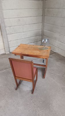 French Modernist Pine Desk, 1930s-GO-586017