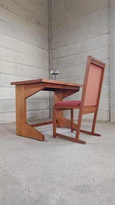 French Modernist Pine Desk, 1930s-GO-586017