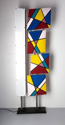 French Mondrian Painting Floor Lamp, 1960s-RIU-1421001