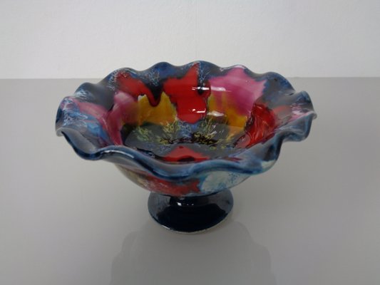 French Multicolored Studio Ceramic Bowl from Vallauris, 1970s-RDW-2040157