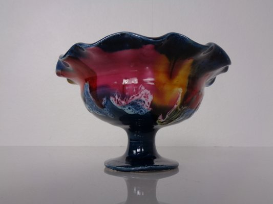 French Multicolored Studio Ceramic Bowl from Vallauris, 1970s-RDW-2040157