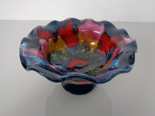 French Multicolored Studio Ceramic Bowl from Vallauris, 1970s-RDW-2040157