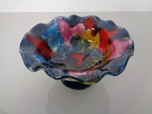 French Multicolored Studio Ceramic Bowl from Vallauris, 1970s-RDW-2040157