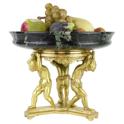 French Napoleon III Empire Bowl with Putti Decoration, 1860s or 1870s-KMT-1158622