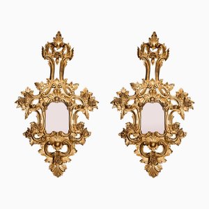 French Napoleon III Mirrors in Gilt Carved Wood, 19th Century, Set of 2-KKK-1773815