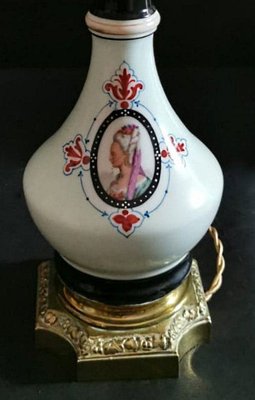 French Napoleon III Oil Lamps from Porcelain de Paris, Set of 2-QRS-766505