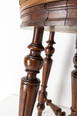 French Napoleon III Piano Stool in Walnut, Circa 1880-RIU-1285358