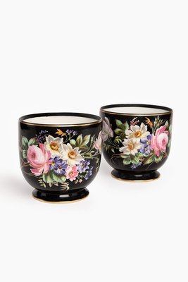 French Napoleon III Porcelain Vases, Set of 2-QRS-744424