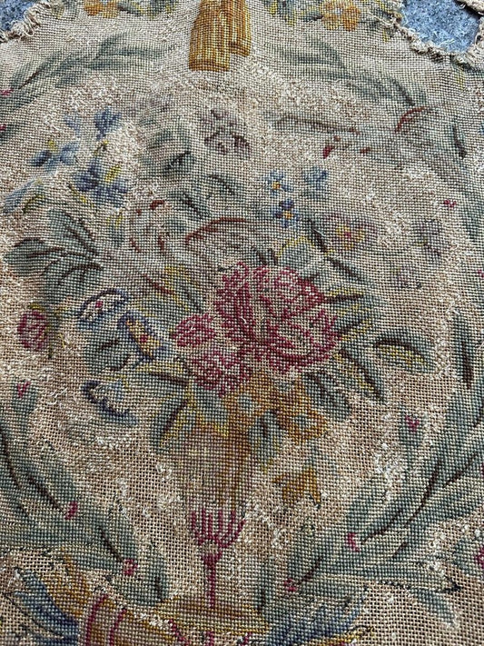 French Needlepoint Chair Cover Tapestry from Bobyrug, 1890s