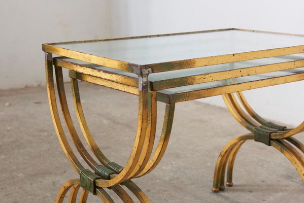 French Neo-Classical Nesting Tables, 1950s, Set of 3-KL-620218