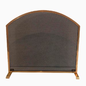 French Neoclassical Style Brass Fireplace Screen, 1970s-BA-753557