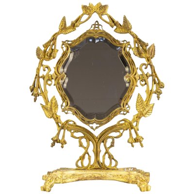 French Neoclassical Style Bronze Dressing Table Mirror-KEG-1114686