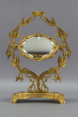 French Neoclassical Style Bronze Dressing Table Mirror-KEG-1114686