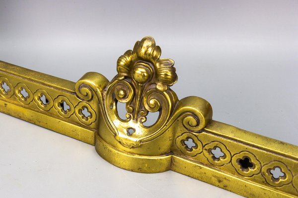 French Neoclassical Style Bronze Fireplace Fenders, 1920s, Set of 3-KEG-1744880