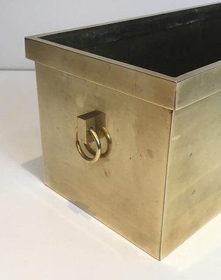 French Neoclassical Style Rectangular Brass Planter, 1970s-BA-697586