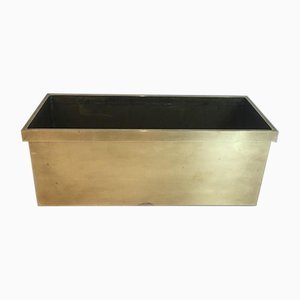 French Neoclassical Style Rectangular Brass Planter, 1970s-BA-697586