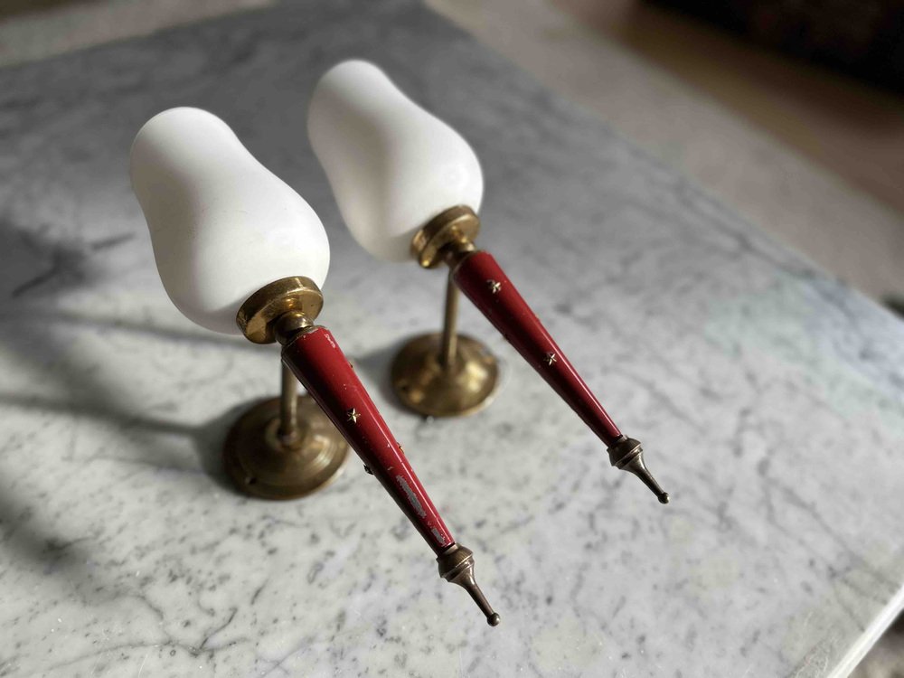 French Neoclassical Wall Sconces in the style of Maison Arlus, Set of 2