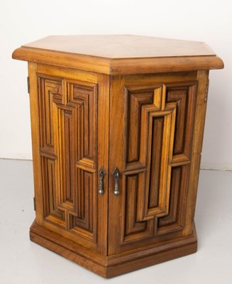 French Nightstand in Exotic Wood and Iron, 1960-RIU-1770662