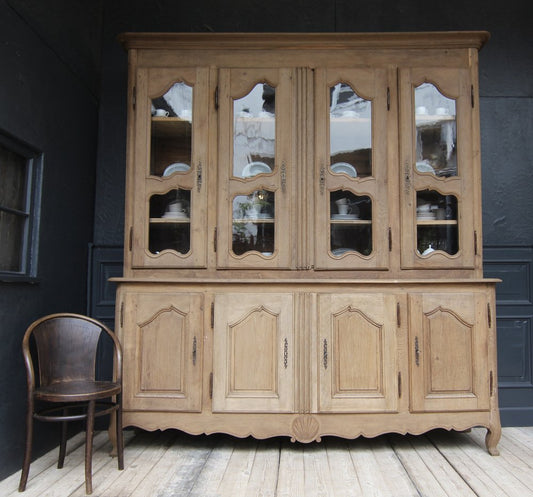 French Oak Buffet À Deux Corps Cabinet, 1800s