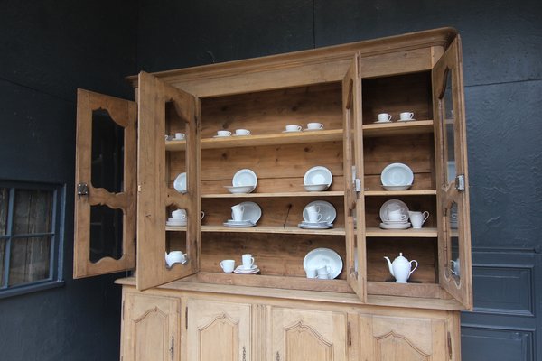 French Oak Buffet À Deux Corps Cabinet, 1800s-TAT-1729582