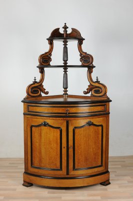 French Oak Corner Cabinet, Late 19th Century-GAP-1735165