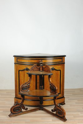 French Oak Corner Cabinet, Late 19th Century-GAP-1735165