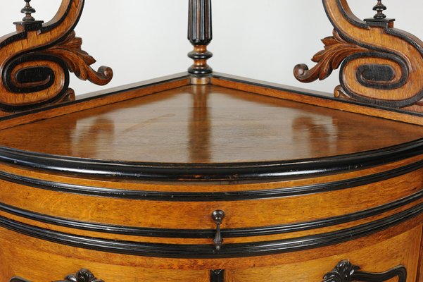 French Oak Corner Cabinet, Late 19th Century-GAP-1735165