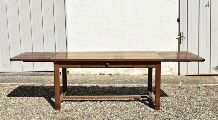 French Oak Extending Farmhouse Table, 1890s-CTD-2021133