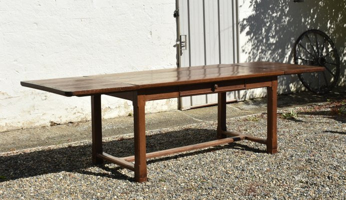 French Oak Extending Farmhouse Table, 1890s-CTD-2021133