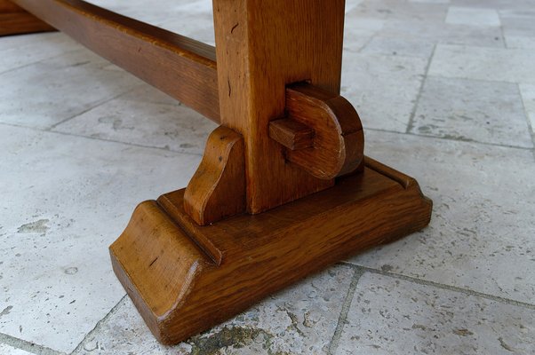 French Oak Monastic Community Benches, 1890s, Set of 2-XNH-1804607