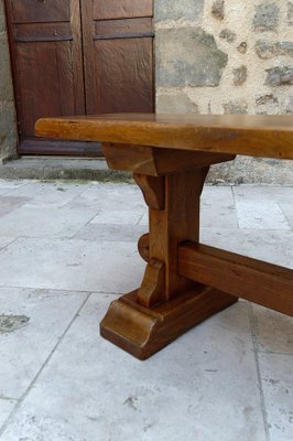 French Oak Monastic Community Benches, 1890s, Set of 2-XNH-1804607